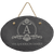 11 3/4" x 7 3/4" Oval Slate Decor with Hanger String — supplier item before personalization