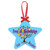 3.98" x 3.81" Gloss White Unisub Aluminum Star Ornament, 2-sided — supplier item before personalization