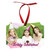 3.95" x 2.74" Gloss White Unisub Aluminum Berlin Ornament, 2-sided — supplier item before personalization