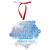 3" x 3" Gloss White Unisub Aluminum London Ornament, 2-sided — supplier item before personalization