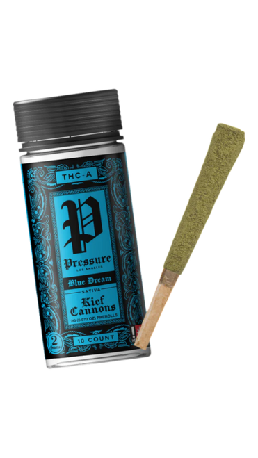Pressure Kief Coated Cannons Pre-rolls | 2 Grams | 10 Count | Sativa |  Blue Dream
