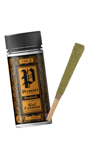 Pressure Kief Coated Cannons Pre-rolls | 2G Each | 10 Count | Sativa | Tropicali