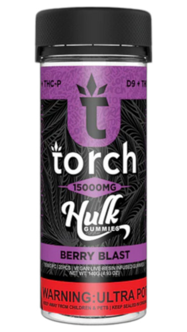 Torch Hulk Gummies | D9+THC-P | 15000MG | 750mg x 20 Pieces |  Multi Flavors