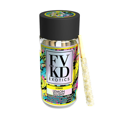 FVKD Exotics Liquid Diamond Pre Rolls | 7.5g | Hybrid | Lemon Slushy