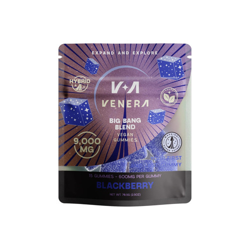 Venera Big Bang Blend Gummies | D9 THCP + THCA | 9000MG | 600MG x 15 Pieces | Vegan | Multi Flavors