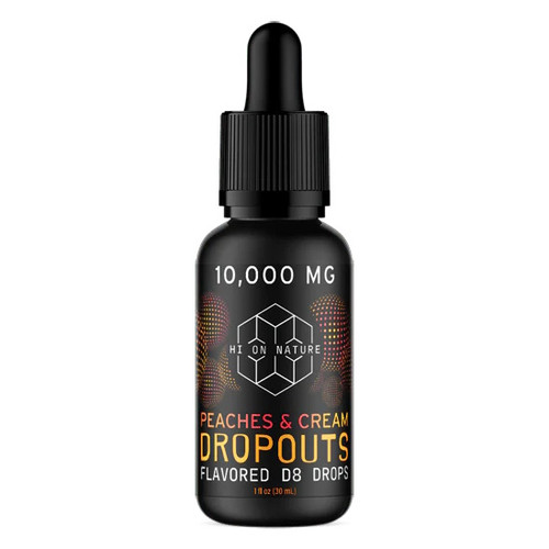 10,000mg DELTA 8 DROPOUTS Tincture - PEACHES & CREAM