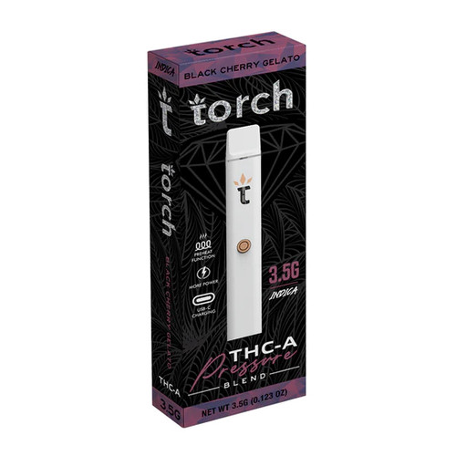 Torch Pressure Blend THCA Disposable Vape Pen | 3.5G | Indica | Black Cherry Gelato