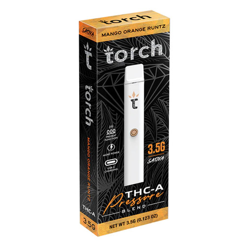 Torch Pressure Blend THCA Disposable Vape Pen | 3.5G | Sativa | Mango Orange Runtz