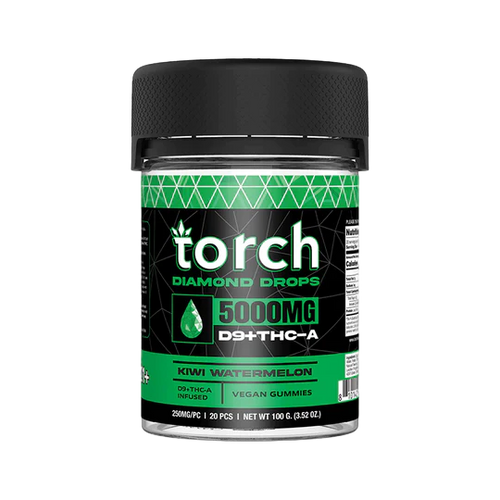 Torch Diamond Drops D9 + THC-A Gummies | 20 CT | 5000MG | Kiwi Watermelon
