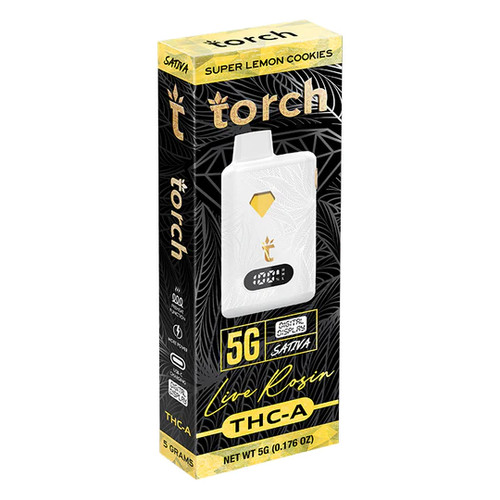 Torch Live Rosin THCA Disposable Vape Pen | 5G | Super Lemon Cookies | Sativa