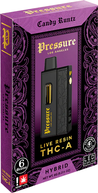 Pressure THC-A Disposable Vape | 6 Grams | Candy Runtz | Hybrid