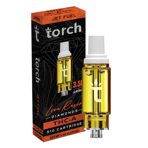 Torch Live Resin Diamonds Cartridges | 3.5G | Jet Fuel | Sativa