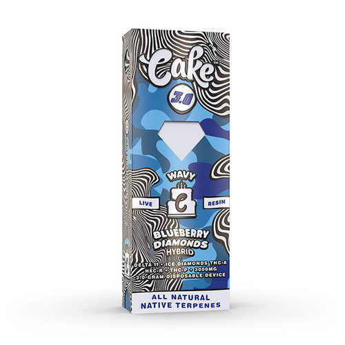 Cake Wavy Live Resin Disposable Vape Pen | 3G | Blueberry Diamonds