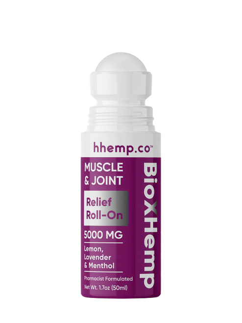 BioXHemp Muscle and Joint Relief Roll-On | 5000MG | Lemon - Lavender - Menthol |