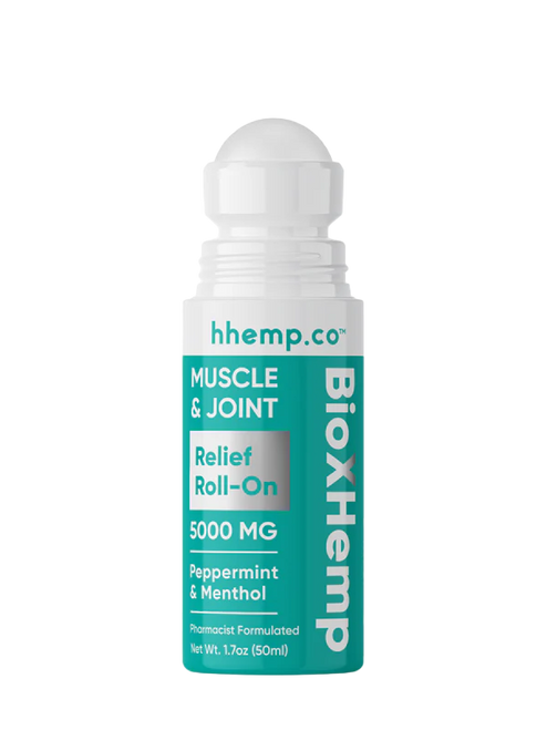 BioXHemp Muscle and Joint Relief Roll-On | 5000MG | Peppermint - Menthol