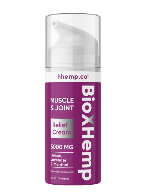 BioXHemp Muscle and Joint Relief Cream | 5000MG | Lemon - Lavender - Menthol