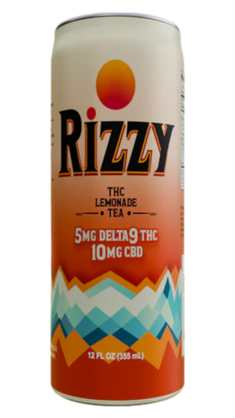 RIZZY THC Lemonade Tea | 5mg Delta 9 THC & 10mg CBD | 12fl oz | Lemonade