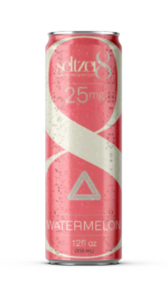 Seltzer8 | D8 THC Seltzer |  25mg Hemp Extract | 12fl oz | Watermelon Wave