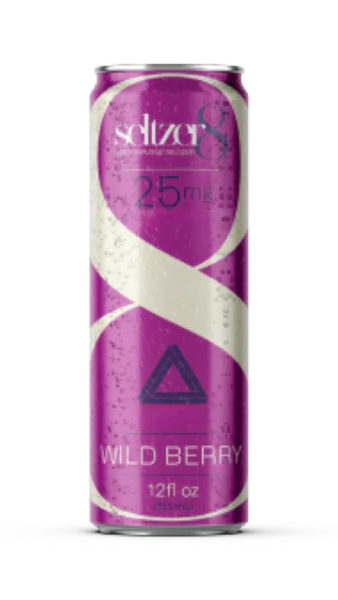 Seltzer8 | D8 THC Seltzer |  25mg Hemp Extract | 12fl oz | Wild Berry Burst
