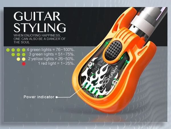 LOOKAH Guitar 510 Thread Vape Battery | Multi-Color