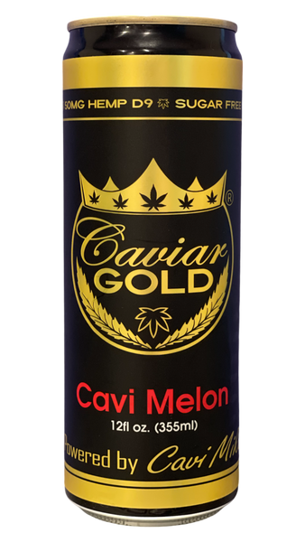 Caviar Gold | D9 Infused Energy Drink  | 50mg | 12fl oz | Cavi Melon