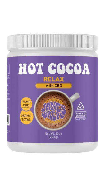 Jane's Brew | D9 Infused Hot Cocoa | 25mg CBD per serving (10 Servings) |  Multi Flavors