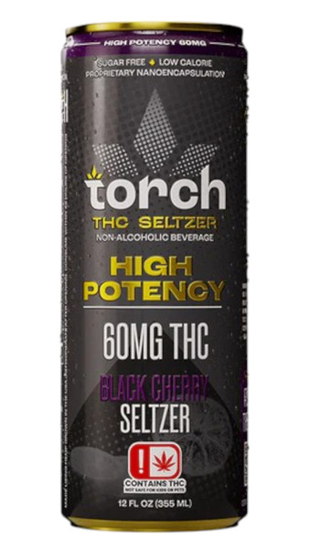 Torch Cannabis High Potency Drink | Seltzer Lemonade | 12oz | 60mg D9 THC Total Per Can | Multi Flavors