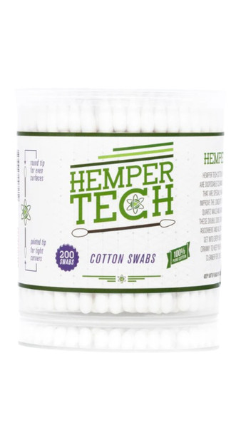 HEMPER Tech Cotton Buds | Rounded Tip and Pointed Tip | 100% Cotton | 200 Count