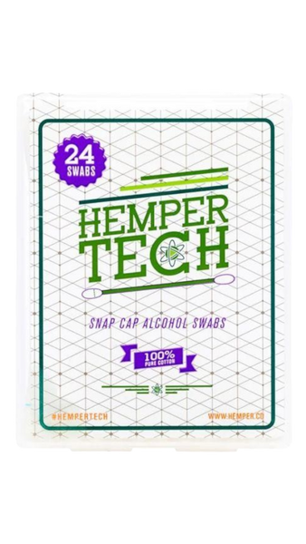 Hemper Tech | Snapcap Alcohol Swabs | 1 Box of 24 Swabs