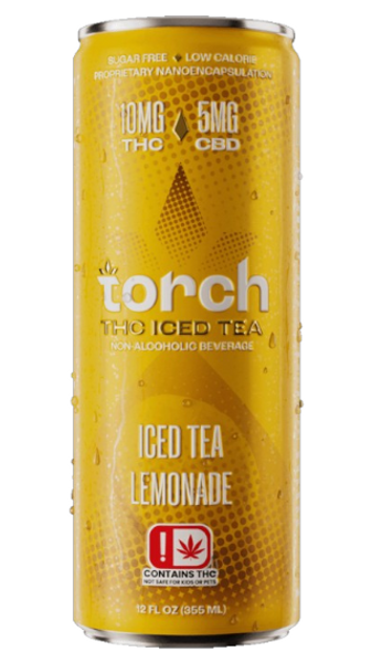 Torch THC Seltzer | THC Iced Tea | Sugar Free | Gluten Free | GMO Free | 10MG THC - 5MG CBD | 12oz | Multi Flavors