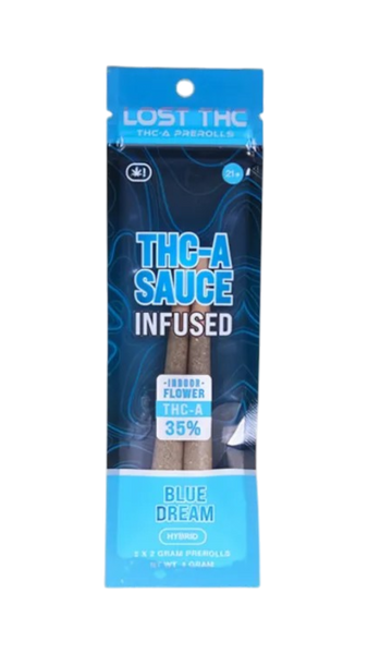 LOST THC THC-A Sauce Pre Rolls | 2 x 2Grams | Multi Flavors