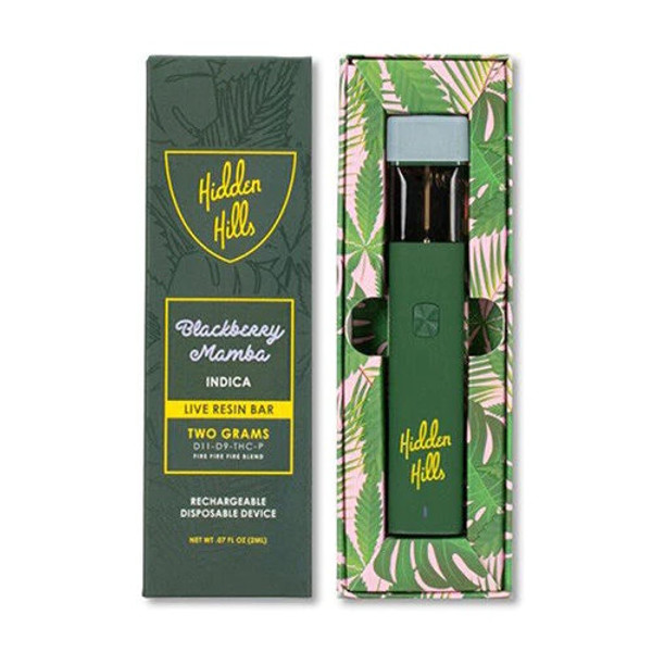 Hidden Hills Delta 11 Live Resin Disposable Vapes | 2Grams | Blackberry Mamba