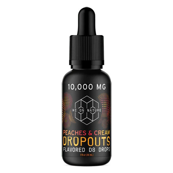 10,000mg DELTA 8 DROPOUTS Tincture - PEACHES & CREAM