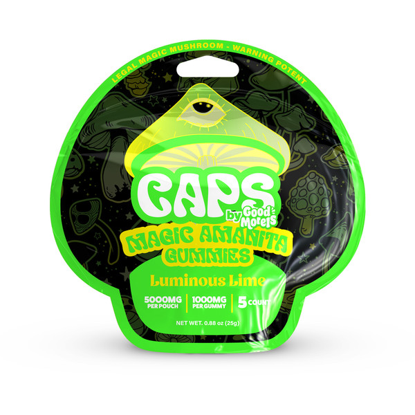 CAPS Psychedelic Amanita Gummies | 2500MG |  Luminous Lime