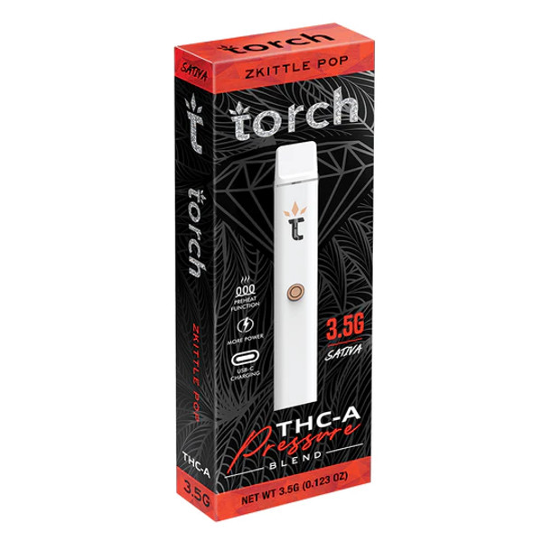 Torch Pressure Blend THCA Disposable Vape Pen | 3.5G | Sativa | Zkittle Pop