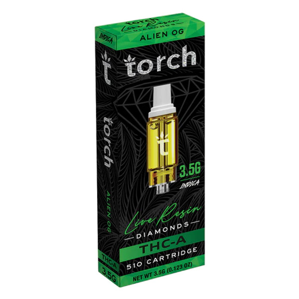 Torch Live Resin Diamonds Cartridges | 3.5G | Multi Flavors