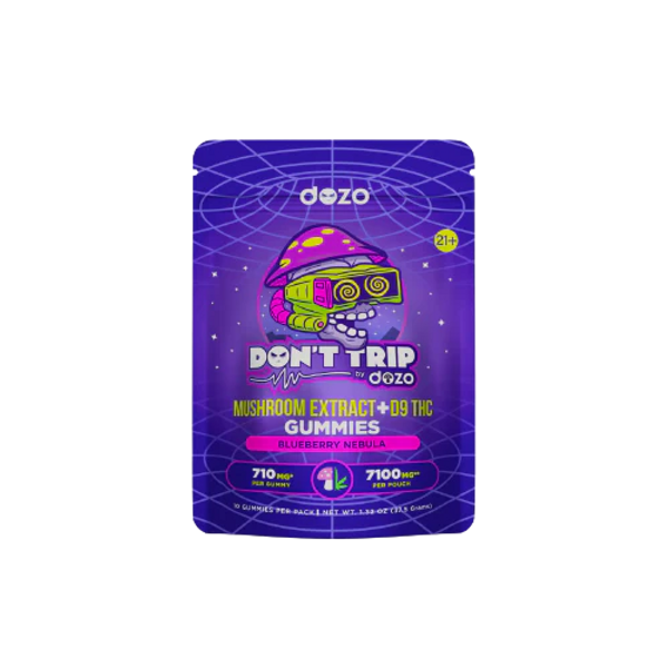 DOZO Dont Trip Mushroom Extract + D9 THC Gummies | 7100MG | Multi Flavors