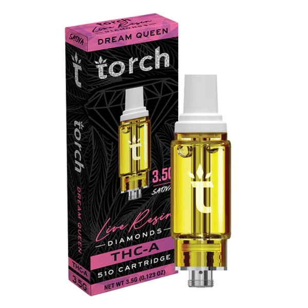 Torch Live Resin Diamonds Cartridges | 3.5G | Dream Queen | Sativa