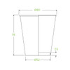 230ml / 6oz (80mm) Kraft Green Stripe Single Wall BioCup