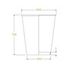 390ml / 12oz (90mm) Kraft Green Stripe Single Wall BioCup