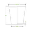 120ml / 4oz (63mm) Kraft Green Stripe Single Wall BioCup