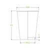 280ml / 8oz (80mm) Kraft Green Stripe Single WallBioCup