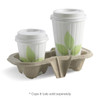 2-Cup Pulp BioCup Tray 500pcs
