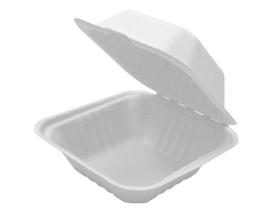 Sugarcane 6" Burger Box Clamshell
