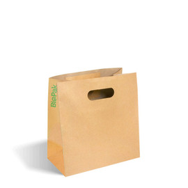 270x145x280mm Small Die Cut Handle Kraft Paper Bags 270x145x280mm Small Die Cut Handle Kraft Paper Bags