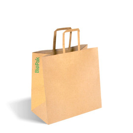 280x150x275mm Small Flat Handle Kraft Paper Bags 280x150x275mm Small Flat Handle Kraft Paper Bags