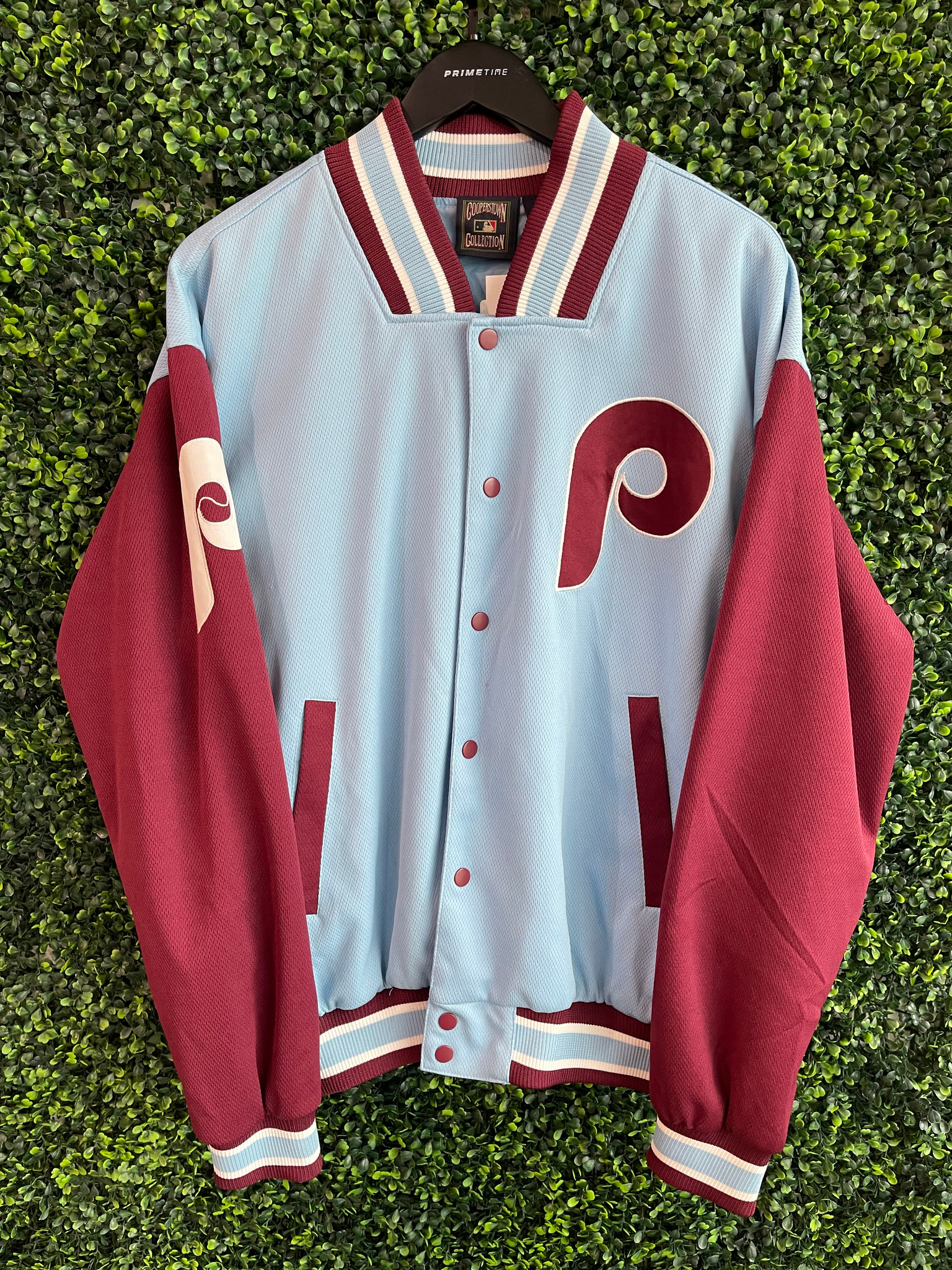 Mitchell & Ness Philadelphia Phillies Cooperstown Collection Broad  Street Track Jacket - Maroon