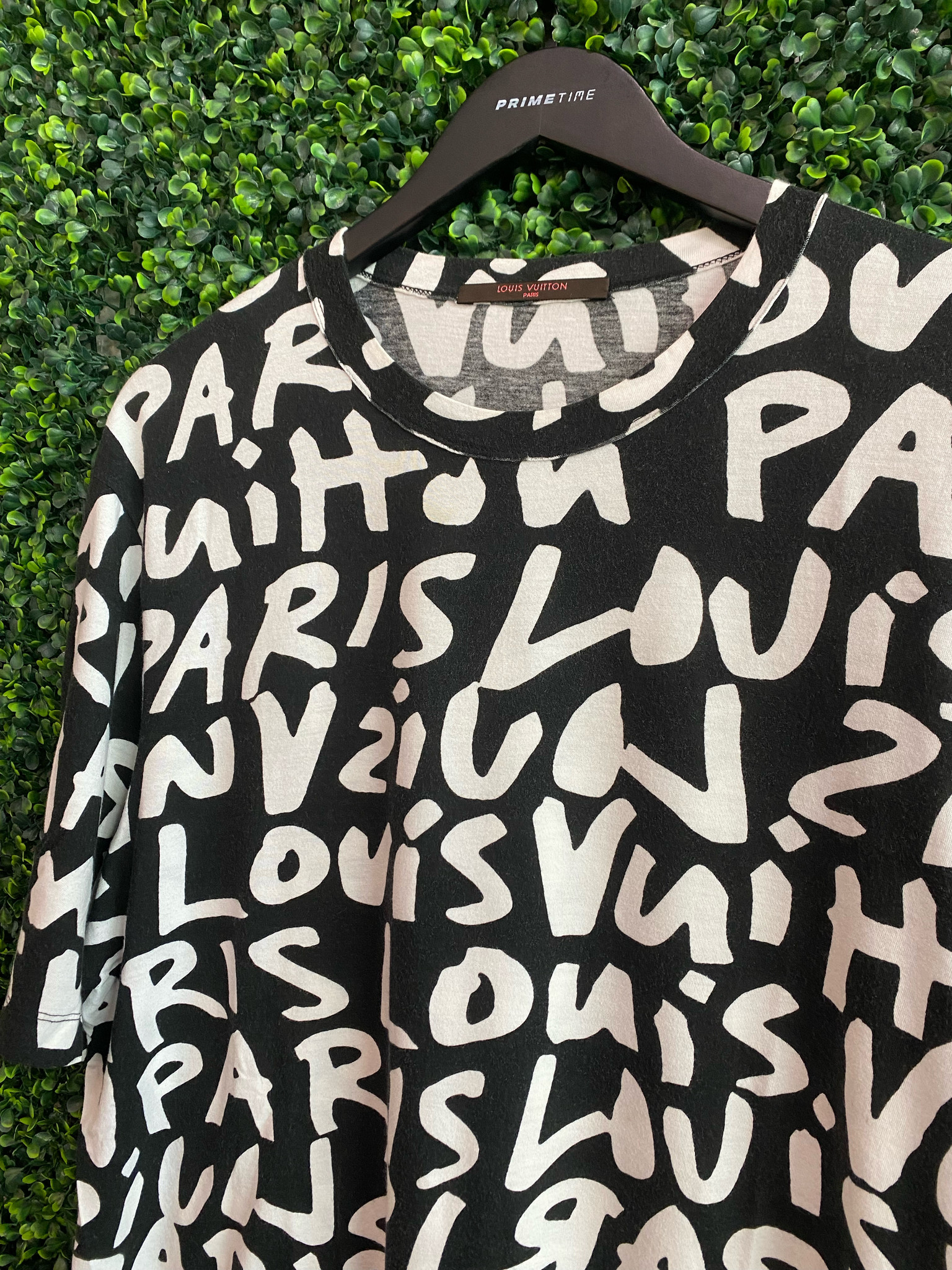 Louis Vuitton X Stephen Sprouse Black/Pink Grafitti Print Cotton Modal T- Shirt L Louis Vuitton