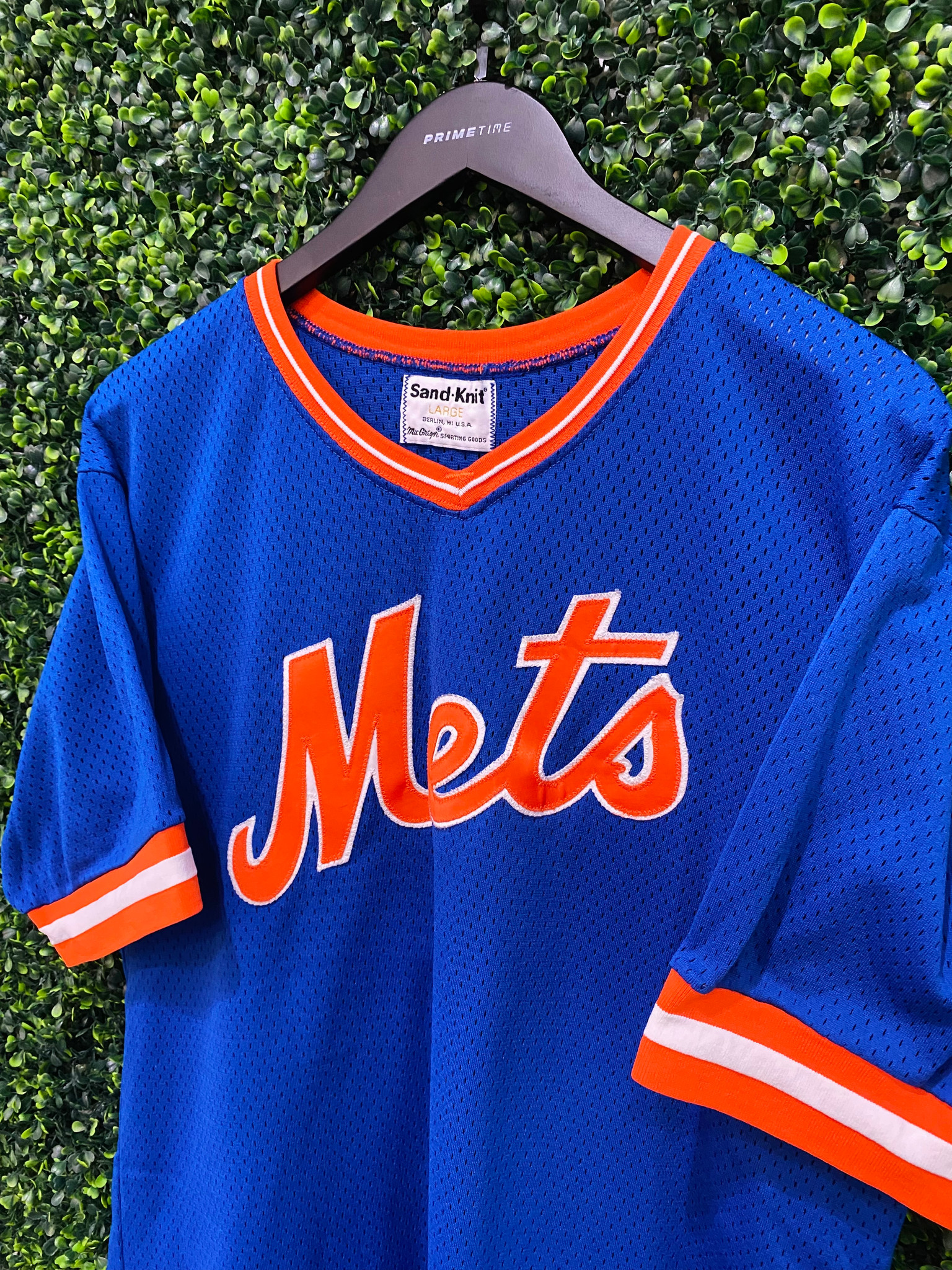 VINTAGE NEW YORK METS ORANGE MAJESTIC JERSEY - Primetime