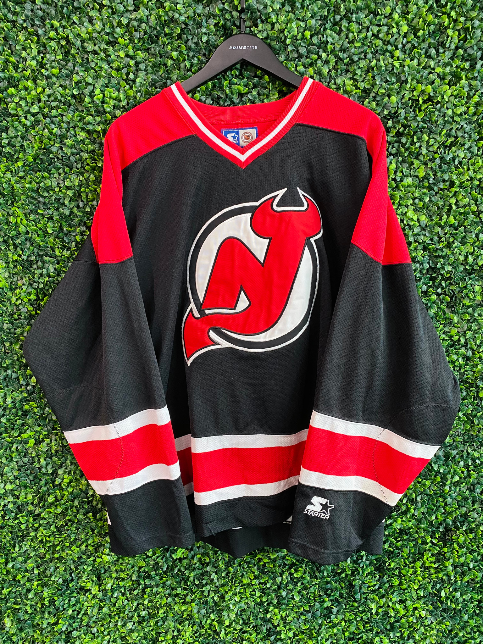XL mens New Jersey Devils jersey red / black retro Starter #Jersey